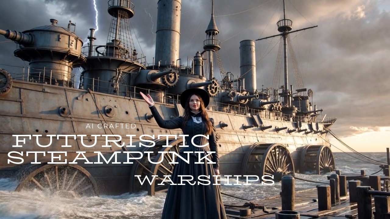 AI Steampunk Ironclad Warships W/ TESLA COIL WEAPONS! Victorian Gothic Battleships, Carriers & Subs