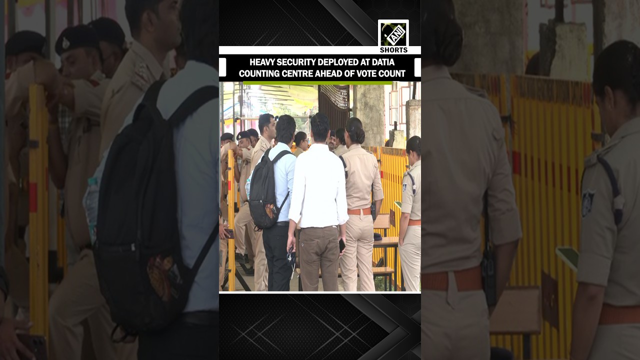 WATCH: Heavy security deployed at Datia counting centre ahead of bypoll vote count
