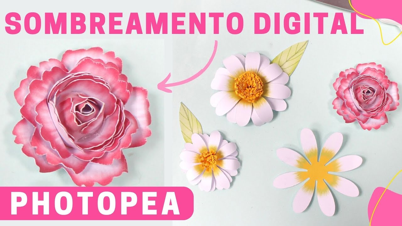 Como Fazer Flor Com Pintura Digital Através do PHOTOPEA | Giz Pastel Digital