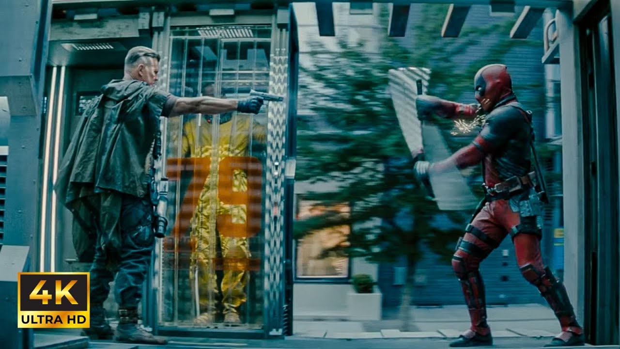 Deadpool vs Cable - Truck Fight Scene [4K] HDR | Deadpool 2 (2018)