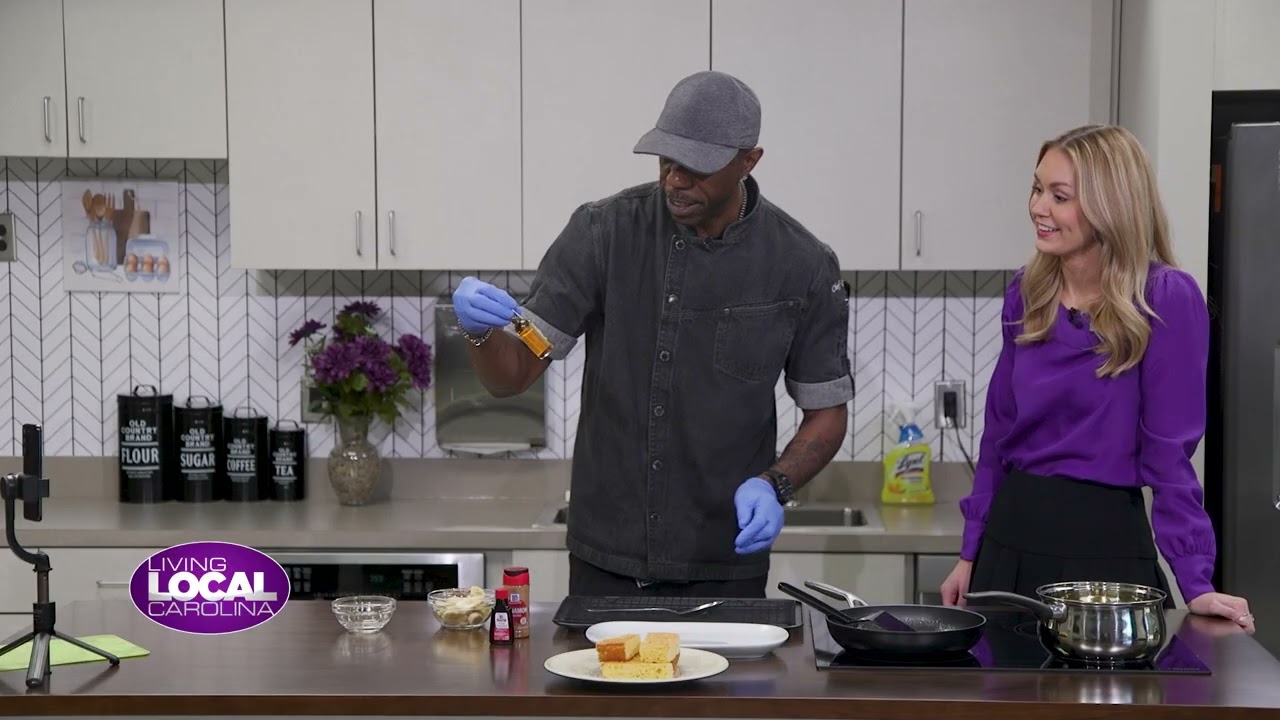 Living Local Carolina: Calnificient cornbread banana foster and ice cream