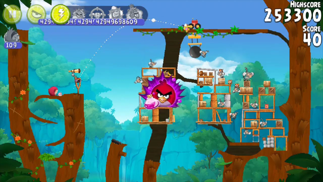 Angry Birds Rio Timber Tumble Mighty Eagle 100%
