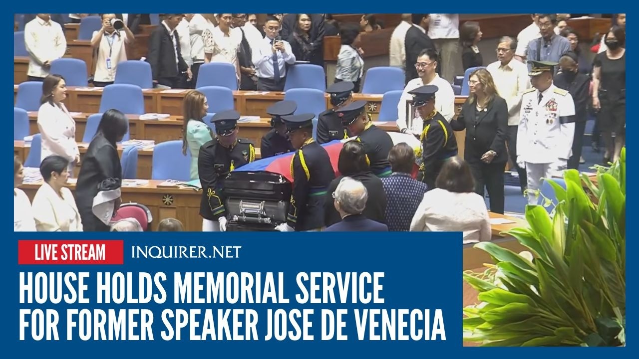 LIVE: House holds memorial service for former Speaker Jose De Venecia