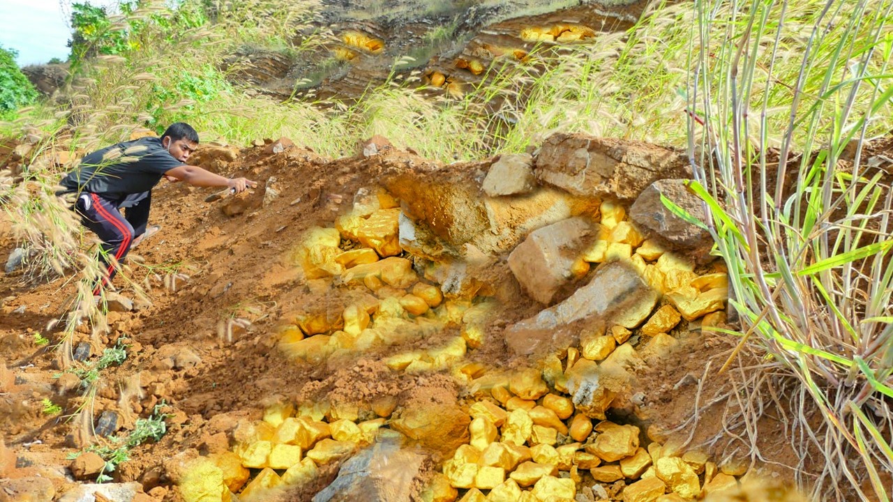 Gold Nugget Found That Shocked Everyone worth Million Dollar of Treasure at Mountain
