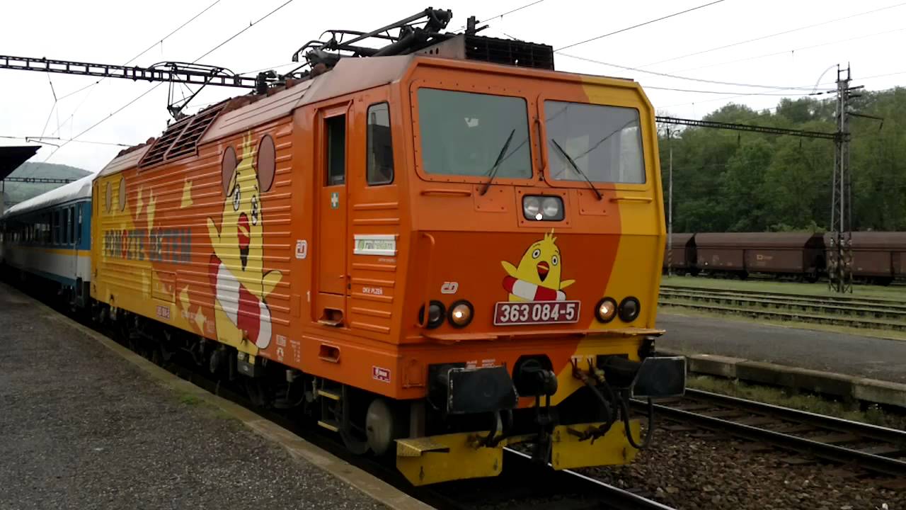 Eso 363.084-5 ČD / Ex 356 Albert Einstein / Beroun, rozjezd