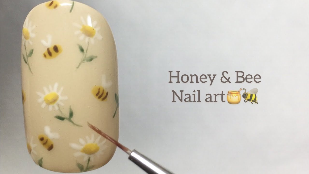 はちみつネイル🐝🍯【Honey & bee nail💅】