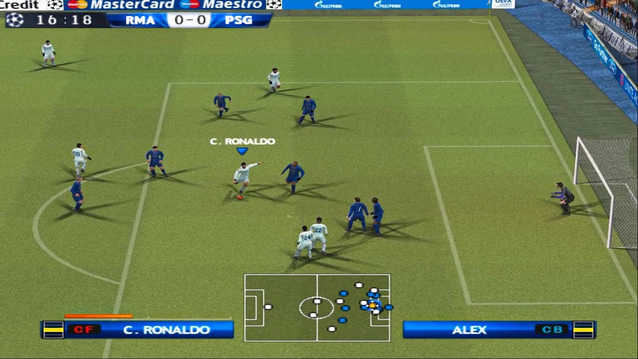 PES 2013 - Real Madrid vs PSG | PS2 Gameplay HD