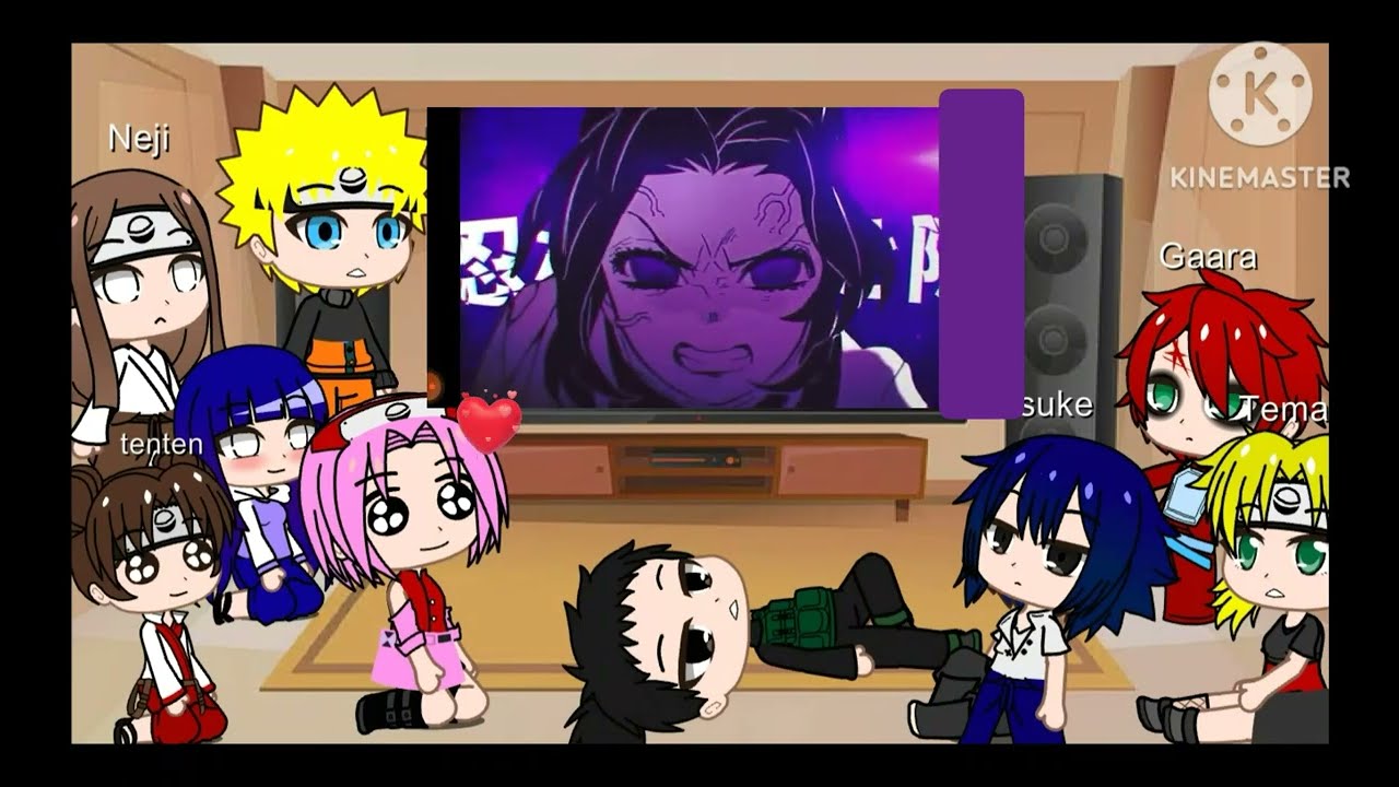 Teme 7 + Amigos reagindo a dois raps dos hashiras (Naruto Shippuden) #demonslayer  #naruto