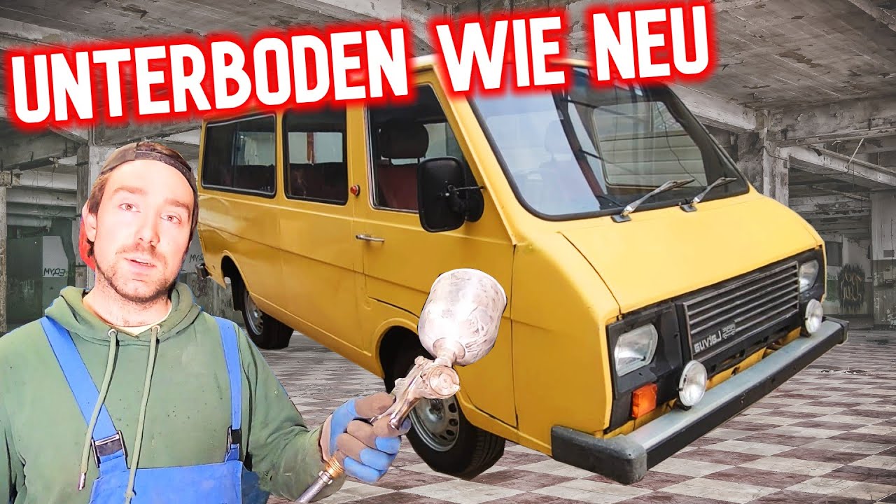 Unterboden-Lackierung billig, schnell UND gut! - Rostschutz für unseren RAF 2203