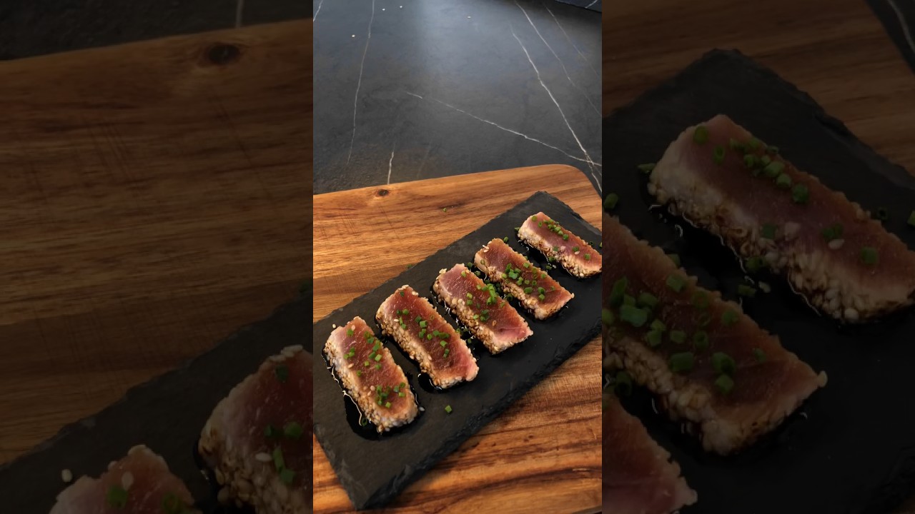 Tataki tuna | easy tuna recipe | fish recipe | tuna, soy sauce, sesame, green onion