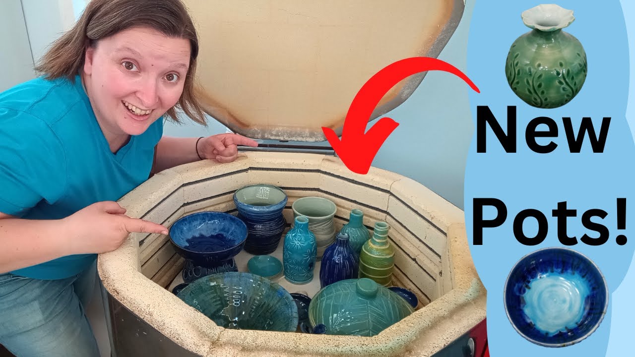 Gorgeous blues! Glaze kiln opening 12