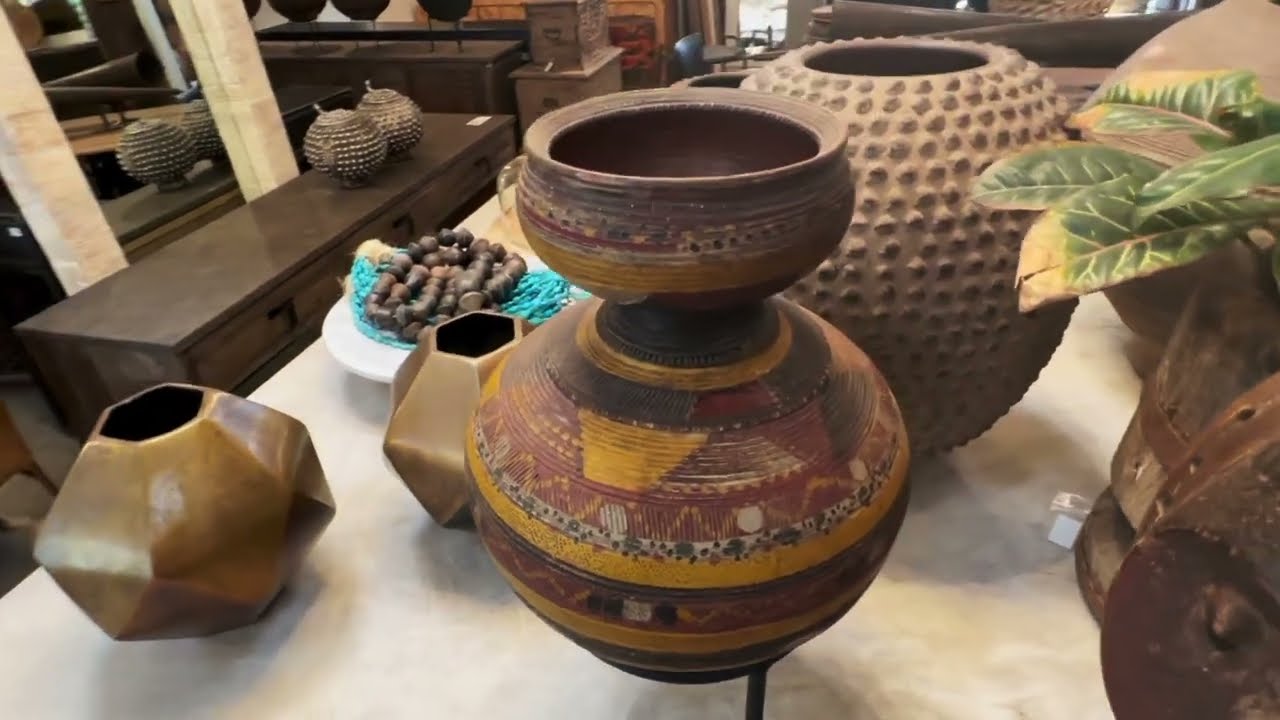 Vintage Bida Water Vessel on Stand at Design MIX 🧡🤎💛