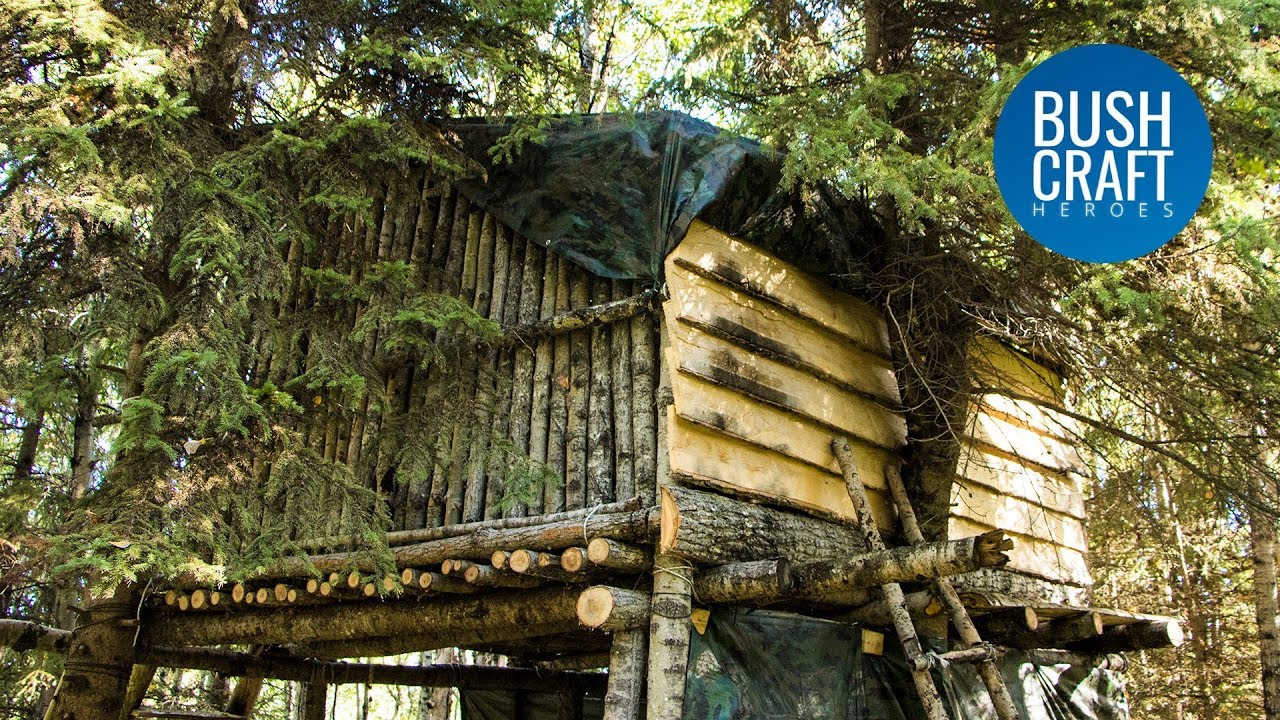 Epic One Year Bushcraft Camp Setup & Bushcraft Shelter Build