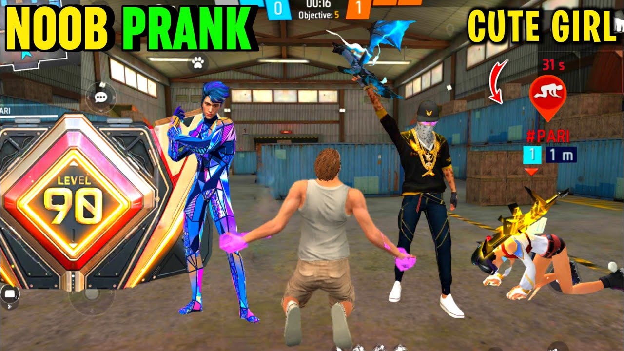 Noob Prank With Worldchat Cute Girl 😍 100 Level Hip Hop Girl लेकिन Ye Kya हुआ 😱 Garena Free Fire 🔥