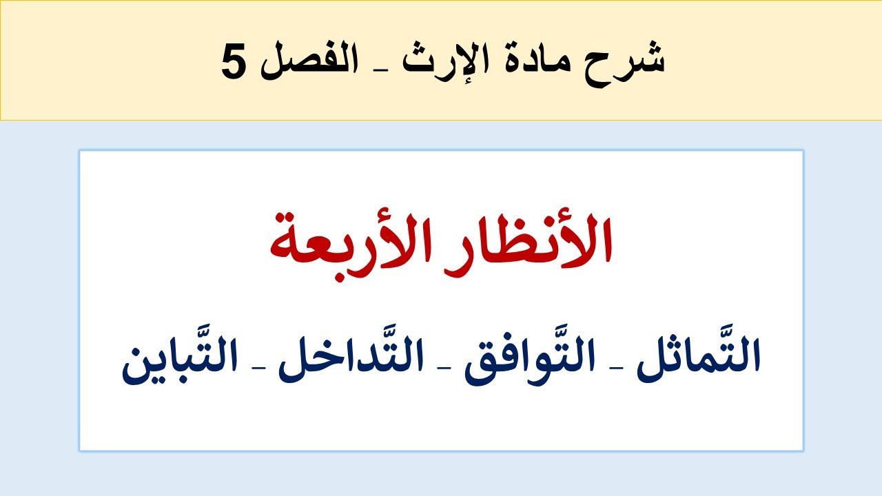 الأنظار الأربعة، شرح بالدارجة