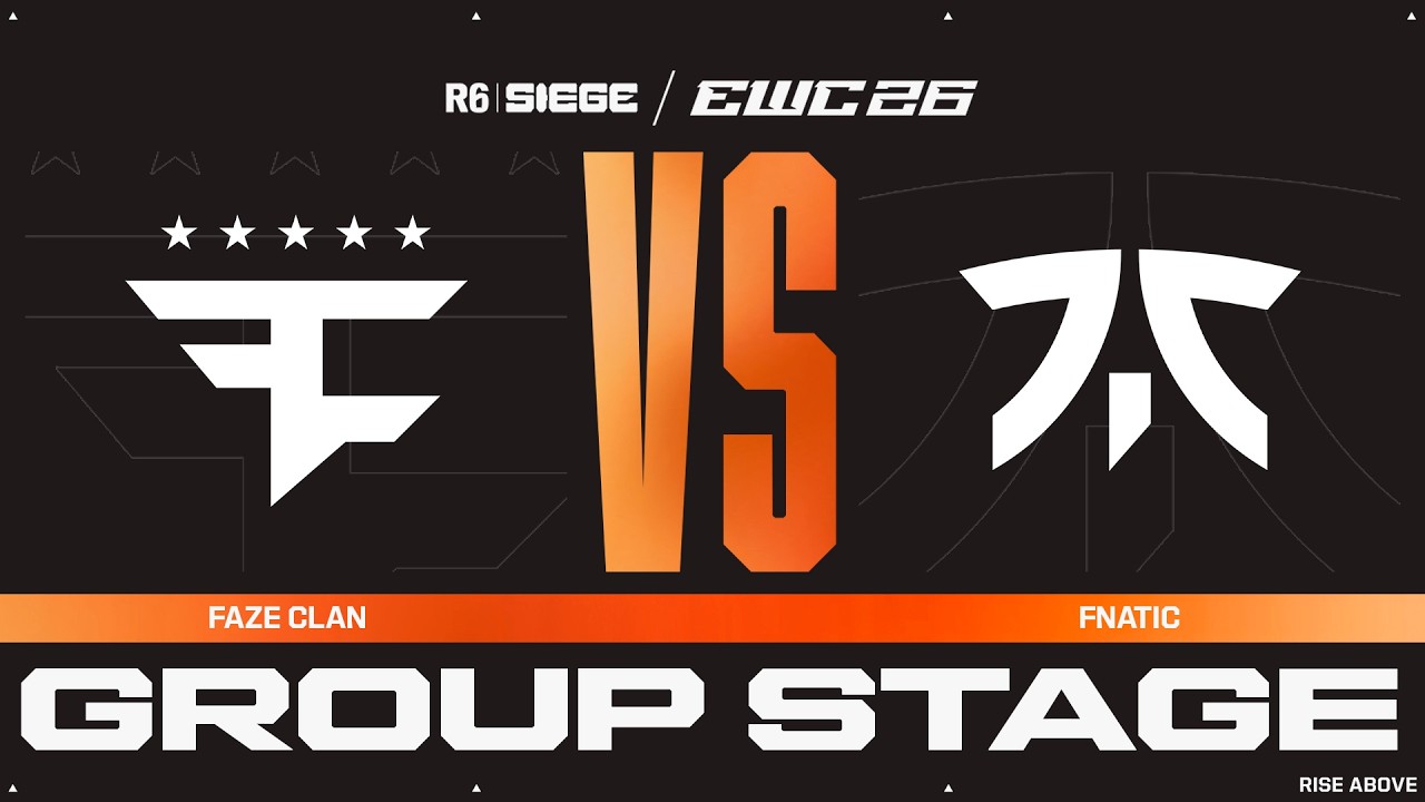 FaZe Clan vs Fnatic | R6 Siege at EWC 26 - Group Stage - VOD