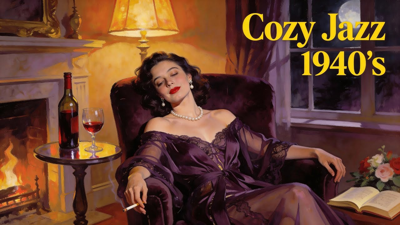 1940s Cozy Smoky Jazz Lounge 🎷 Whispered Love Stories & True Romance | 3 Hours Deep Sleep Music