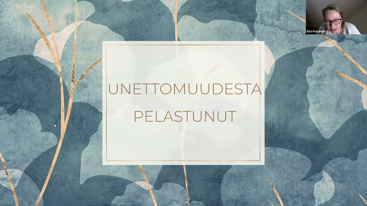 Kokemustarina unettomuudesta ja itsensä hyväksymisen tärkeydestä
