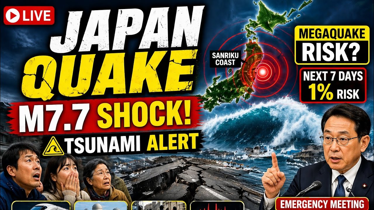 Japan Earthquake 2026 LIVE: 7.7 Magnitude Quake Triggers Tsunami Alert | Megaquake Warning Issued