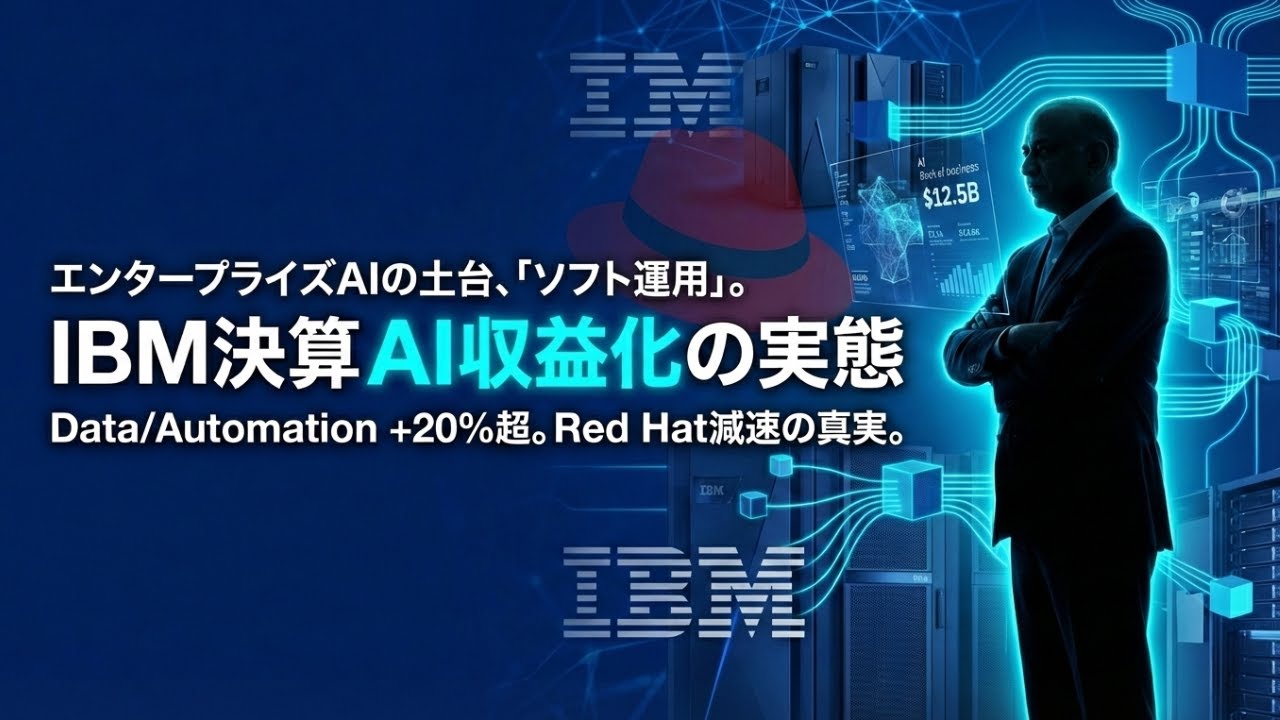 IBM決算で見えた「企業AIの収益化」——Data/Automationが伸び、Red Hatが揺れる理由