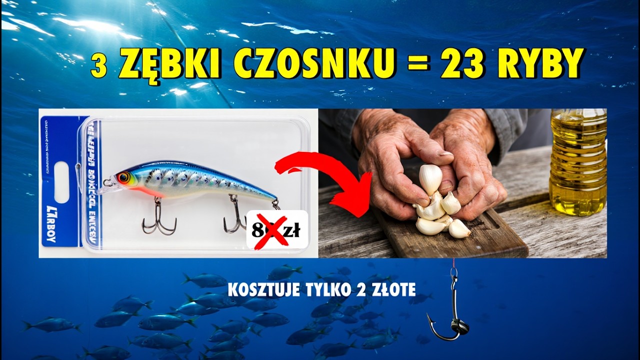 Domowy atraktant czosnkowy na ryby – przepis, który bije na głowę drogie produkty ze sklepu.