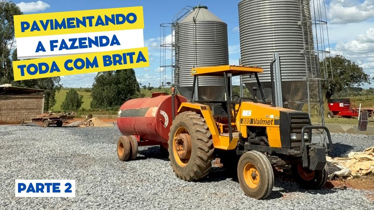 A fazenda esta ficando diferente. Pavimentando a fazenda Parte 2