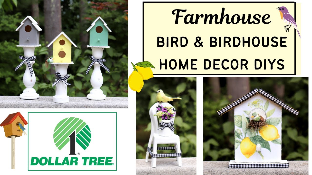 3 идеи декора для дома в виде птички и скворечника в виде долларового дерева своими руками | Прос...