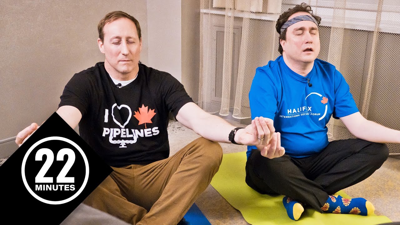 Peter MacKay and Mark Critch do some yoga | 22 Minutes