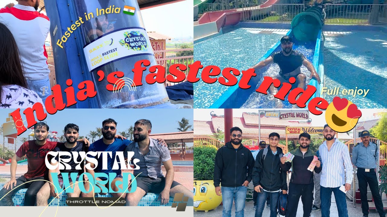 Going to India’s fastest Water Slide 💦 | Crystal World Vlog