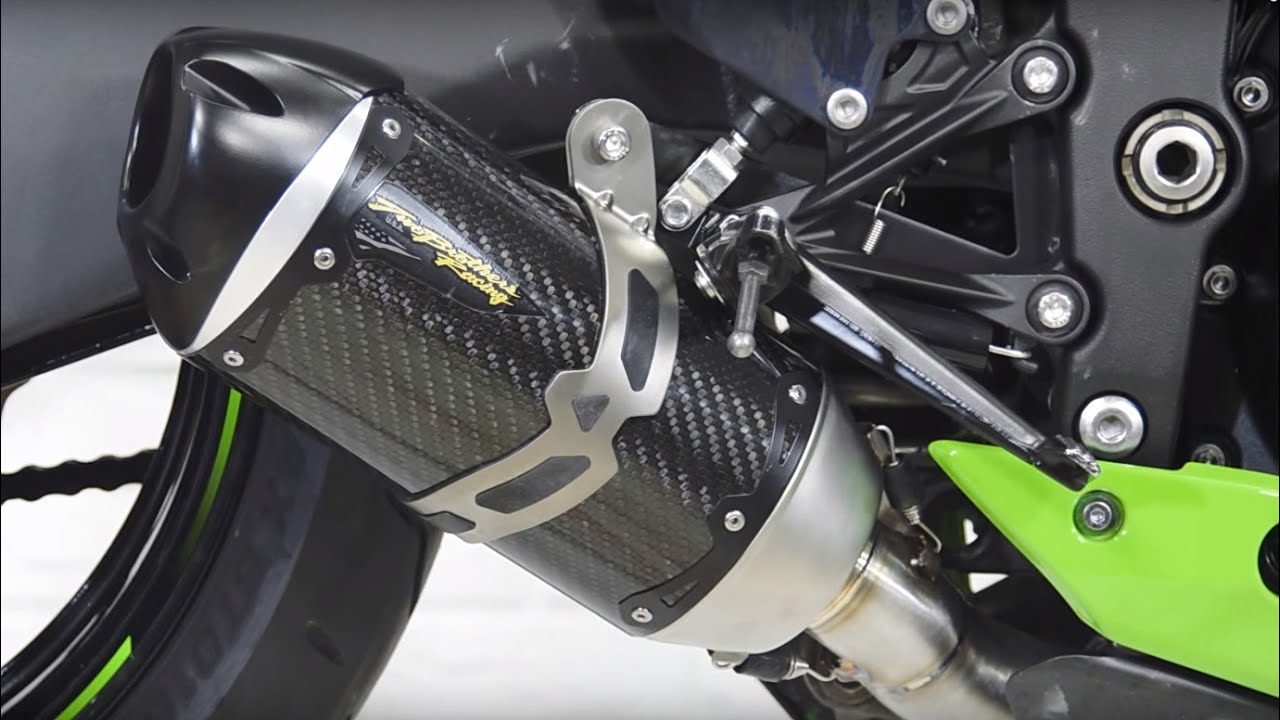 Установка  Прямотока Two Brothers на ZX6R