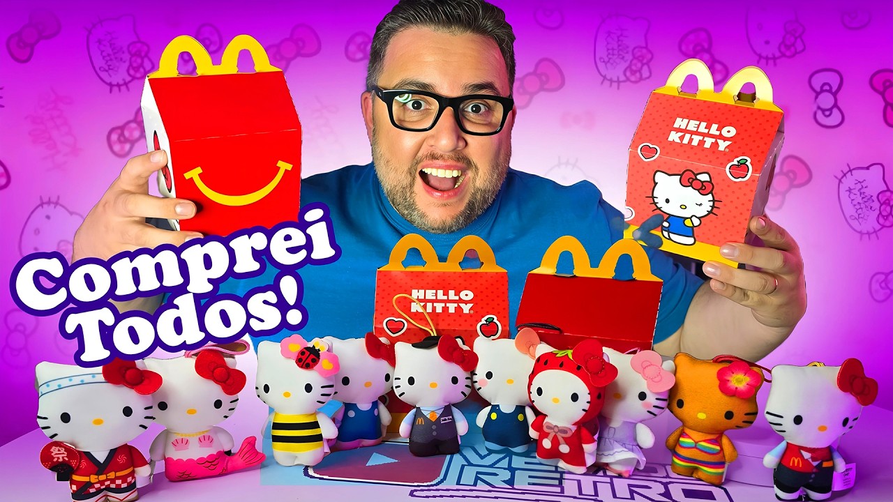 Chegou a Coleção Hello Kitty no McDonald's - COMPREI TODOS!