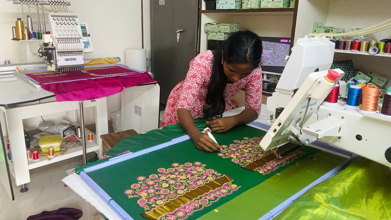 New border making in computer embroidery machine