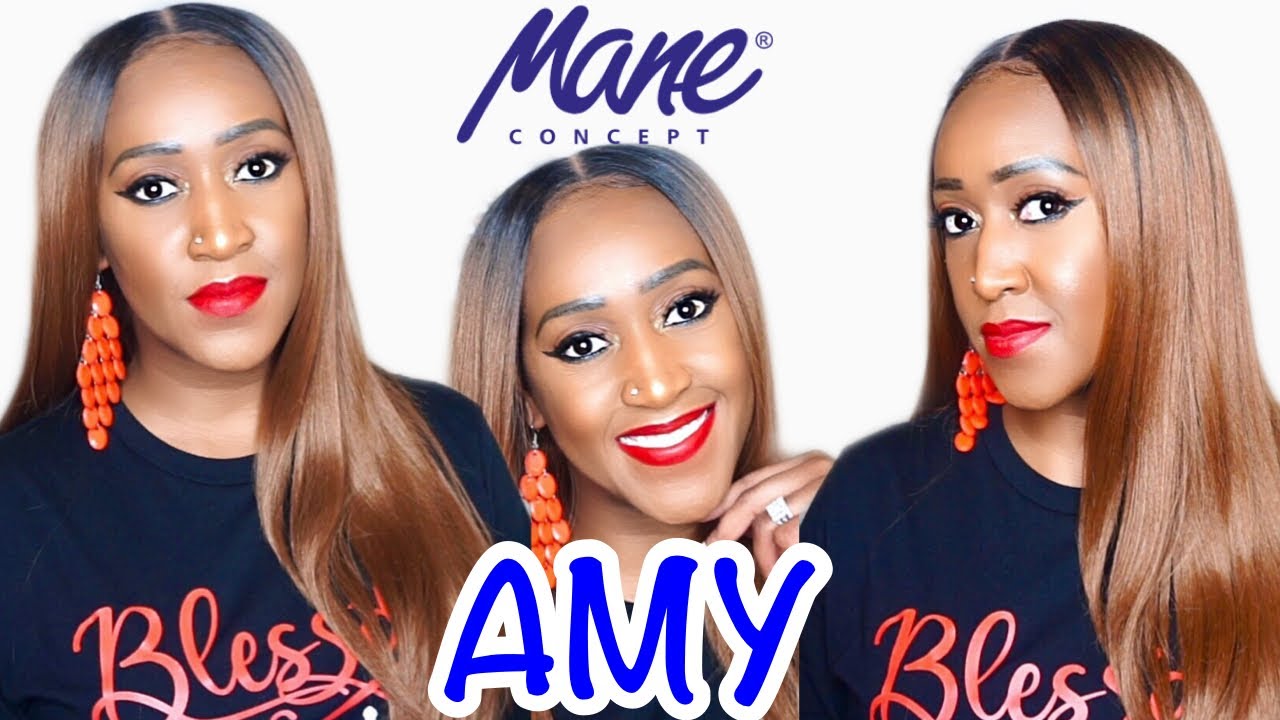 Soft & Sleek! Mane Concept Red Carpet Synthetic HD Skin Melt Lace Front Wig - AMY