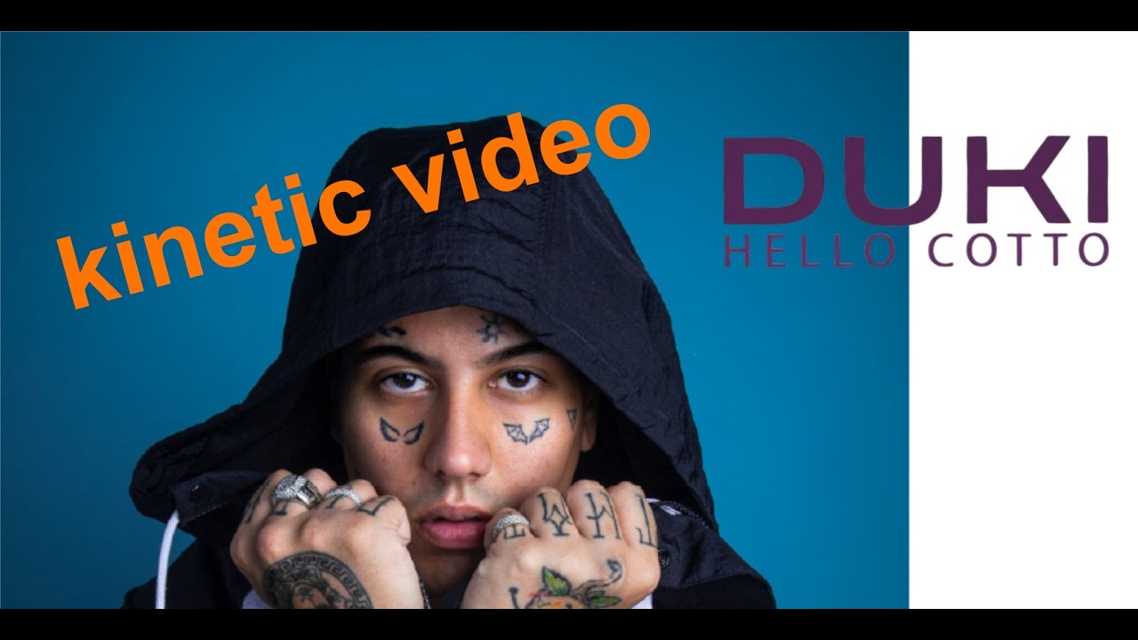 Duki - Hello Cotto -  video lyric - Kinetic Typography