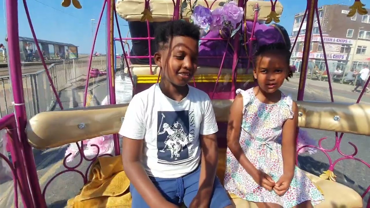 Blackpool summer holidays carriage ride.