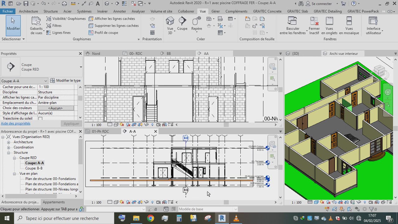 Formation plan béton arme: 12 Revit organisation arborescence projet