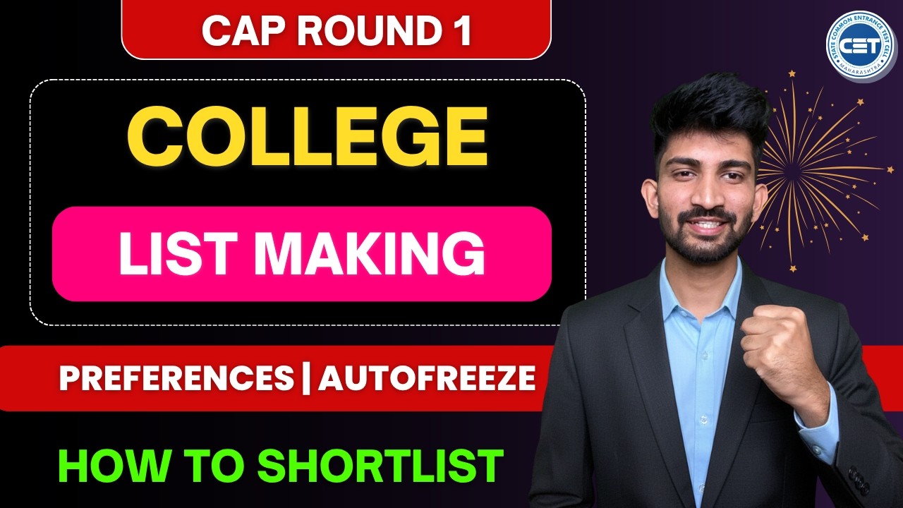 How to Make College List 2026 | Cap Round 1 Admission 2026