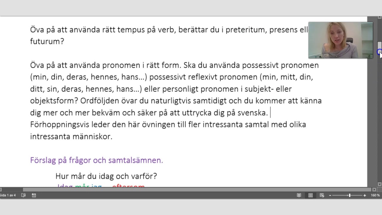 &Ouml;va p&aring; informella samtal och f&aring; olika f&ouml;rslag p&aring; samtals&auml;mnen.
