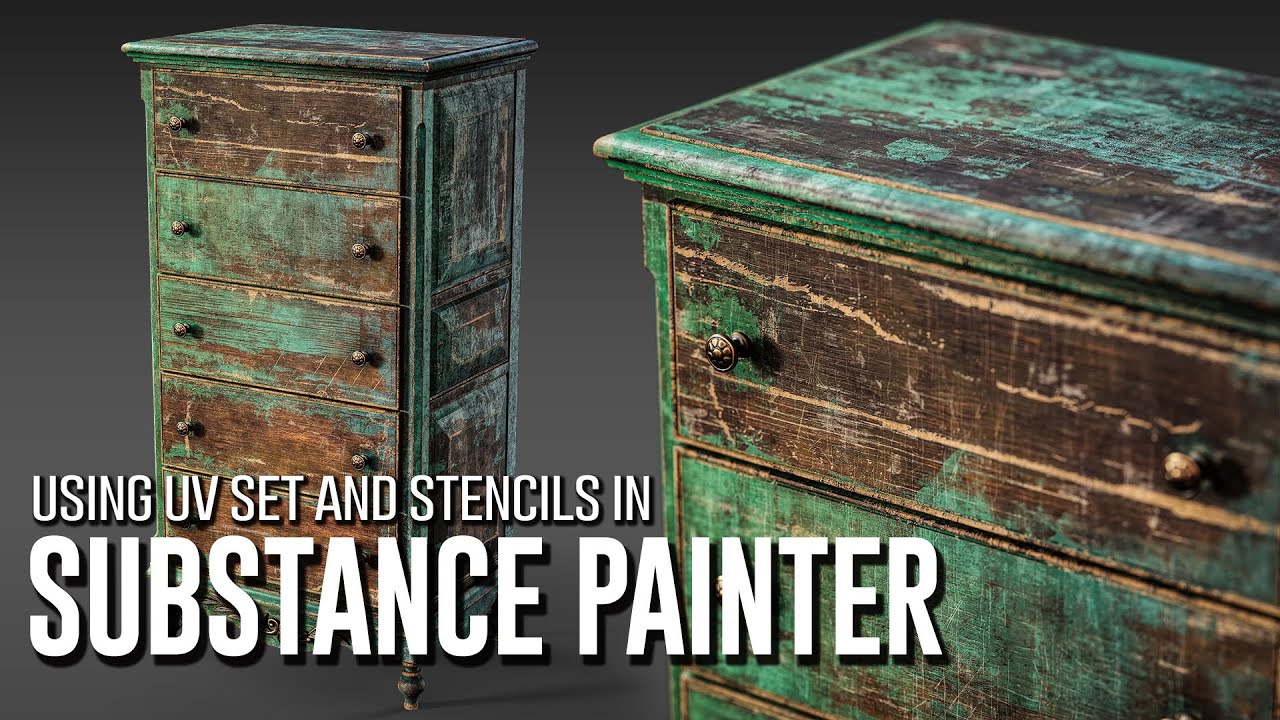 Использование УФ-набора и трафаретов в Substance Painter — английская версия