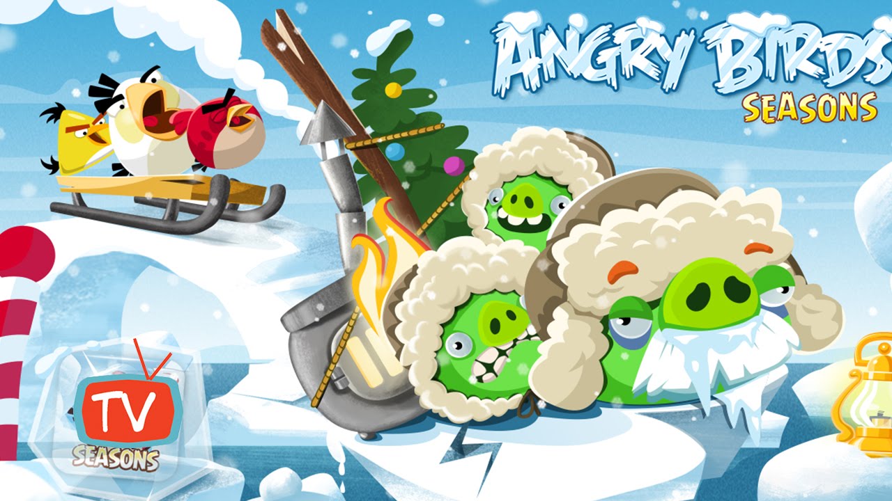 Angry Birds Season - Winter Wonderham - level 01-05 Gameplay