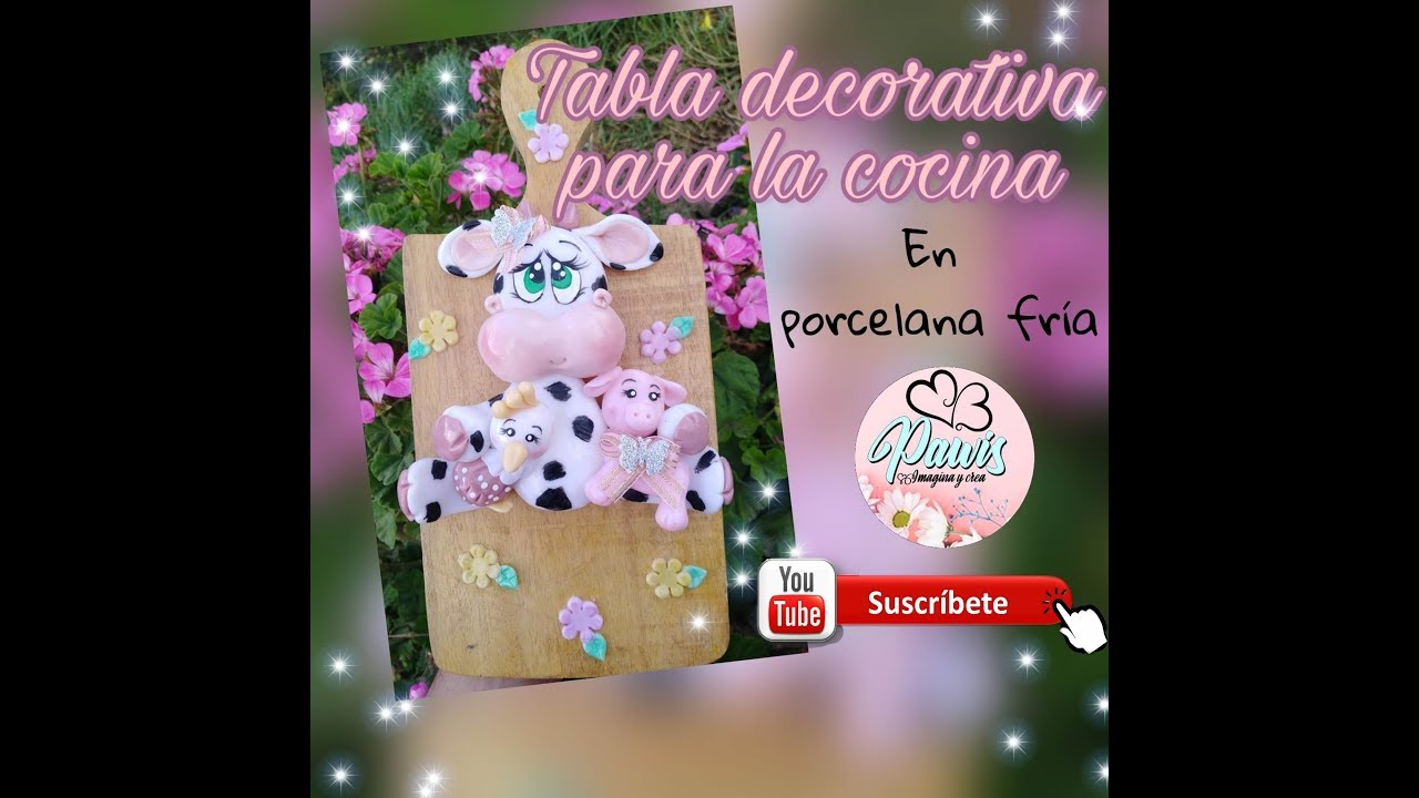 Tabla decorativa en Porcelana fria- Pau Creativa