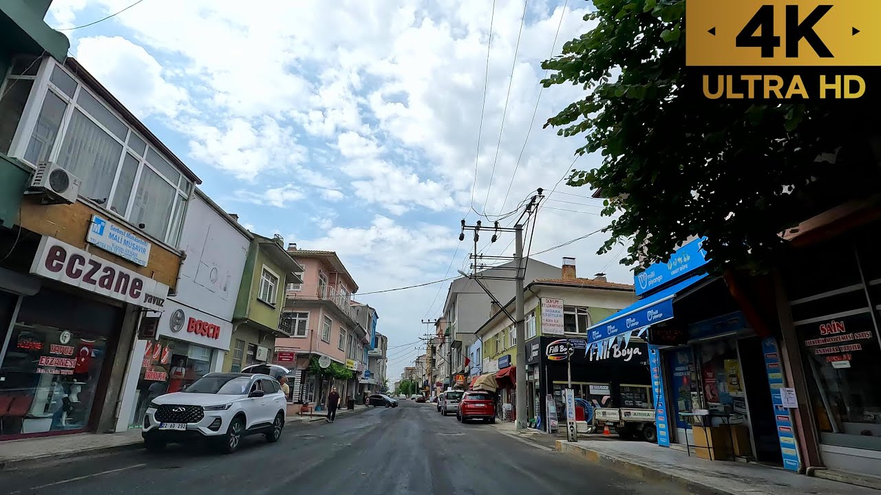 Edirne Havsa | Havsa Şehir Merkezi Turu | Uzunköprü - Havsa Yolu | Kırcasalih | 4K | 30fps | 2025 |