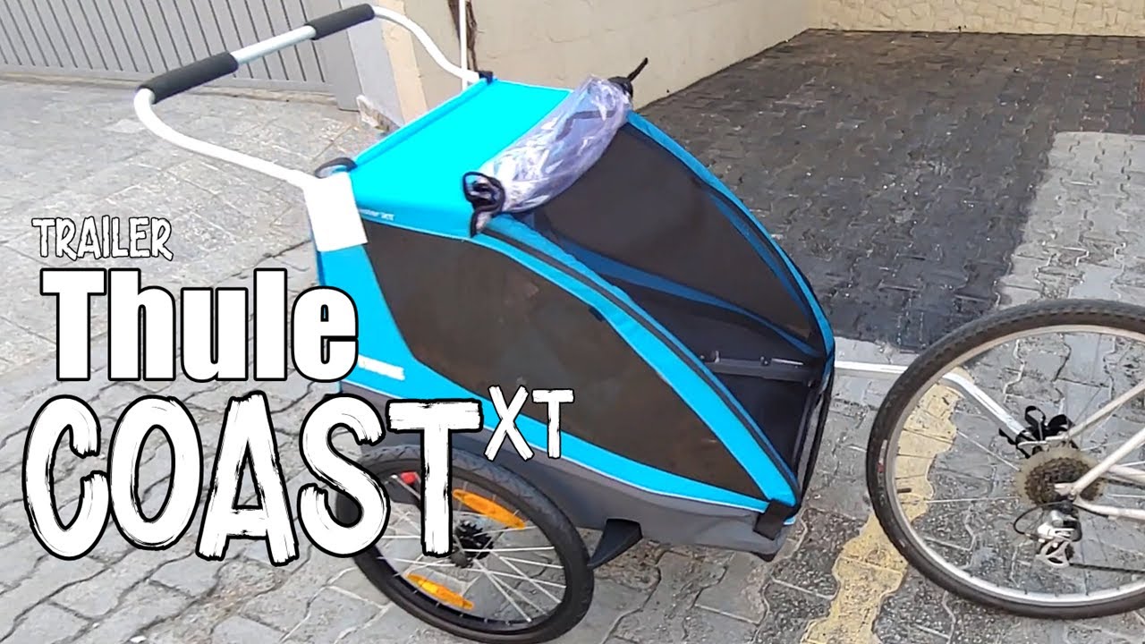 View Of The Thule Coast XT Bike Trailer for 2 Kids