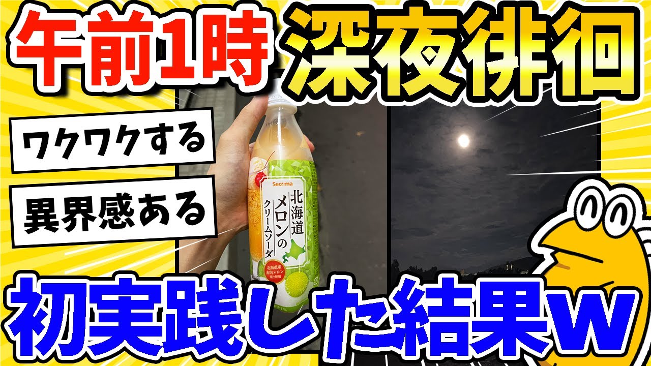 【2ch面白いスレ】午前1時に深夜徘徊！初決行した結果ww