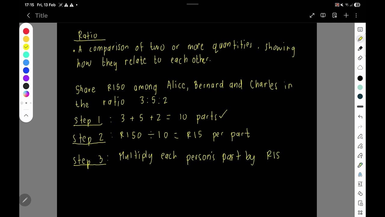 Ratio: Grade 7 Term 1 #maths #ratio #grade7maths 