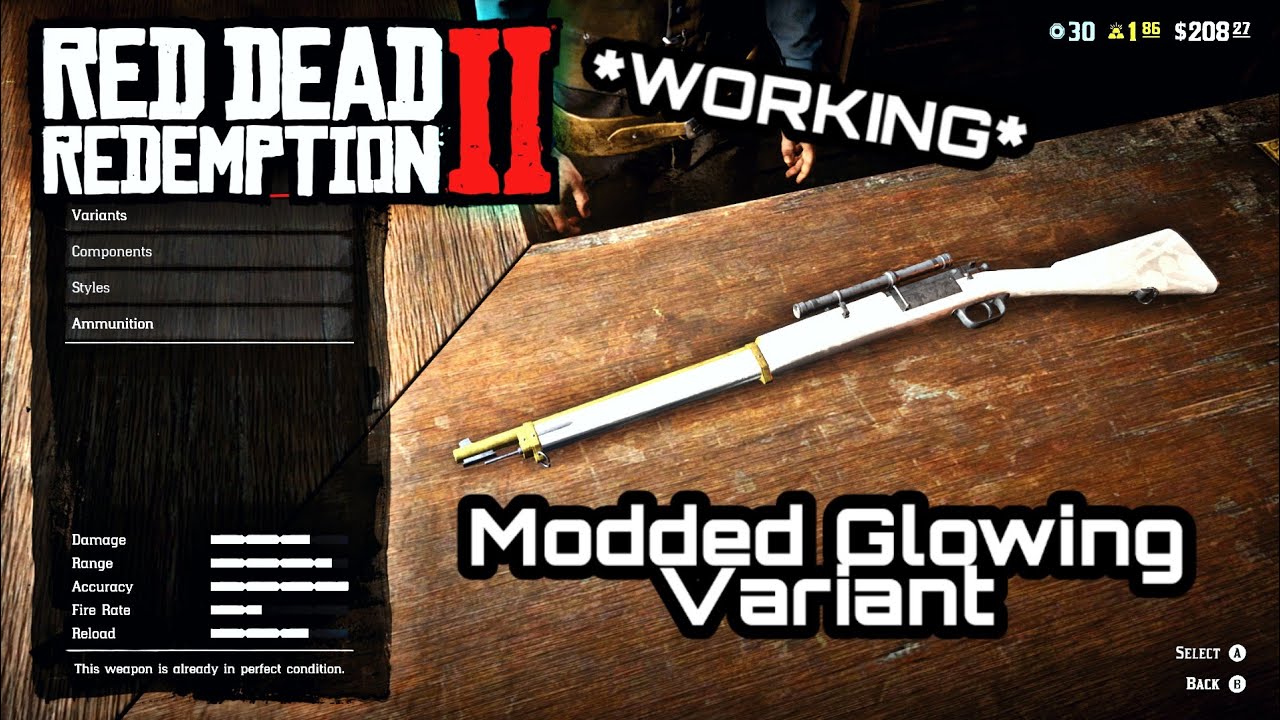 *NEW*GLOWING WHITE  VARIANT* RED DEAD REDEMPTION 2 ONLINE *XBOX1 & PS4* PATCHED *