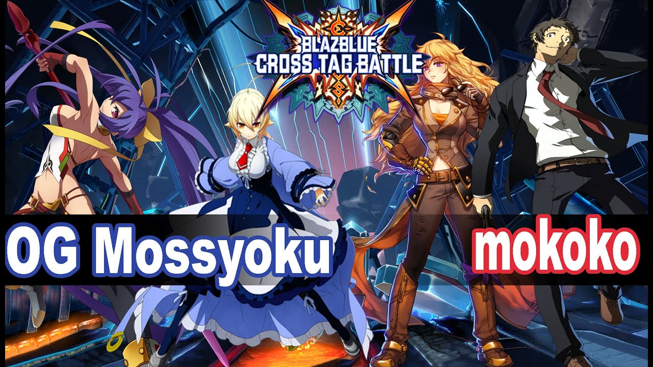 BBTAG OG Mossyoku (Es, Mai) vs mokoko (Yang, Adachi) Blazblue Cross Tag Battle Ranked Match
