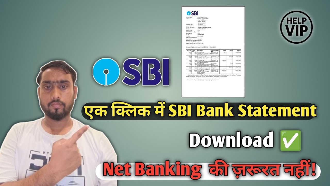 एक क्लिक में SBI बैंक स्टेटमेंट डाउनलोड करें | बिना Net Banking के! sbi statement on mobile Help