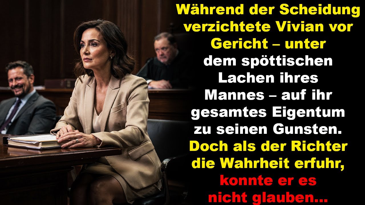 Bei der Scheidung gab Vivian alles ihrem Mann. Als der Richter die Wahrheit erfuhr, war er sprachlos