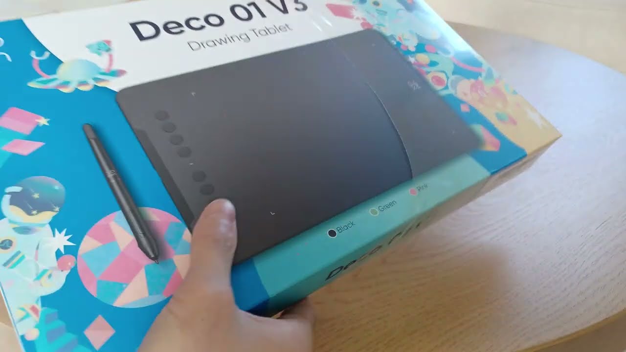 (4K) XP Pen Deco 01 V3 Drawing Tablet Unboxing
